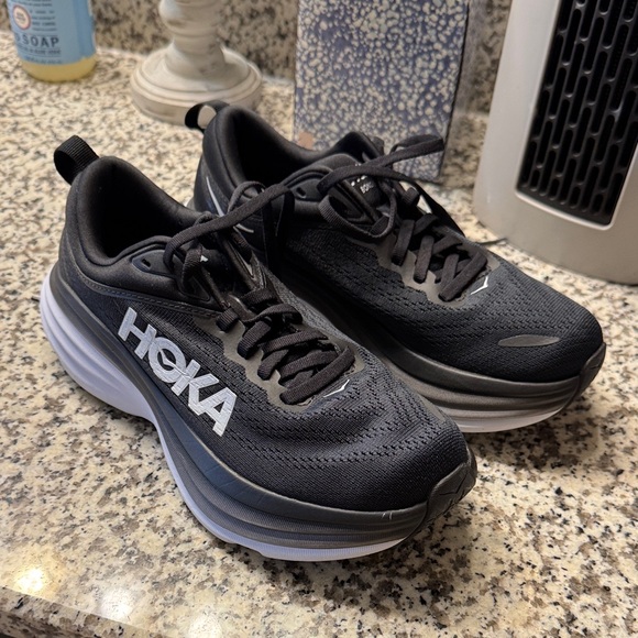 Hoka Shoes - Hoka Black and White Athletic Shoes